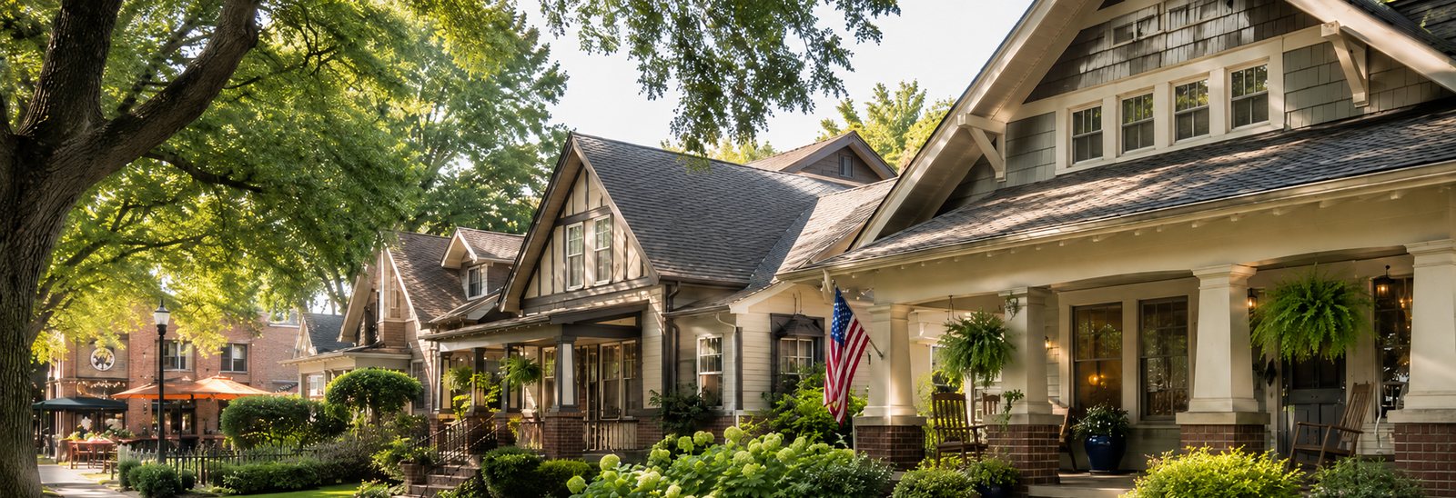 Five Points historic homes and streetscape