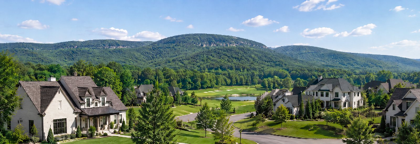 Hampton Cove homes with mountain and golf-course scenery