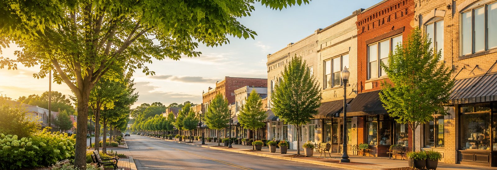 Harvest Alabama neighborhood shops and streetscape