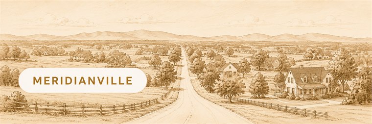 Meridianville Alabama countryside and homes card